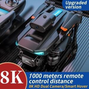 새로운 P10 드론 8K ESC HD 듀얼 카메라 5G 와이파이 FPV 360도 전방향 장애물 회피 광학 흐름 호버링 접이