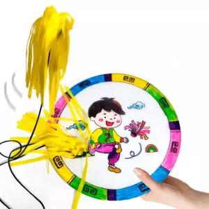 노인 유아 끈달린 원반 제기만들기4P 방과후 겨울방학 요양원 선물 설