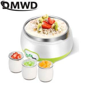 DMWD 미니 전기 요구르트 메이커, 자동 기계, 레벤 나토 라이스 와인 발효기, 1L 스테인레스 스틸 라이너