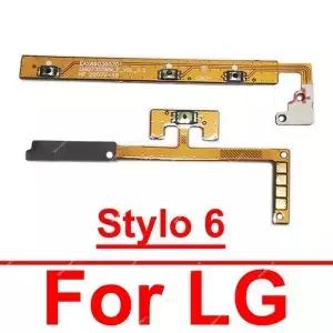 LG 호환 Stylo 6 LMQ730TM POWER LOGIC 볼륨 측면 플렉스 케이블 켜기 끄기 키 버튼 부품