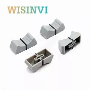10PCS 24X11X10 믹서 디밍 테이블 스트레이트 슬립 전위차계 페이더 노브 캡 푸시 버튼 4 홀 아퍼처