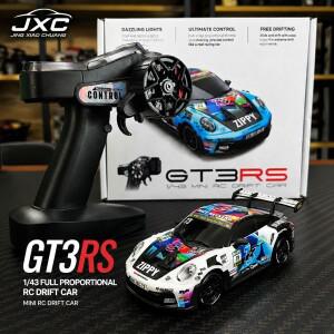 JXC GT3RS RC 드리프트카 1/43 스케일 4륜구동 고속 레이싱카 풀 프로포셔널 원격 조종 미니 취미용 모델