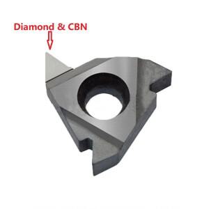 다이아몬드 PCD 내부 외부 스레드 커터 인서트 스레딩 도구, CBN 카바이드 터닝 선반 16ER IR AG60 A55 22I