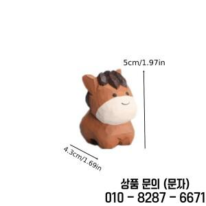 1PCS 수제 나무 조랑말 장식품 귀여운 별자리 말의 해 창의적인 생일 선물