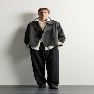 ZARA 테크니컬 쇼트 트렌치 코트 - 콜 그레이 8281/684/807