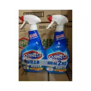 유한락스 욕실청소용 600ml+600ml 기획/찌든/때제/거제/욕실/청소/세제/유한/락스/곰팡이제거제/화장실/뿌