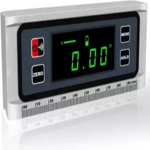 디지털 각도기 프로트랙터 - 0-360° 자석 베이스 및 V-그루브가 장착된 인클리노미터 IP65 방수 등급 레벨