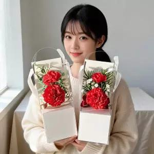[알티피아]카네이션 코사지 브로치 어버이날 스승의날 선물 졸업식 기념일
