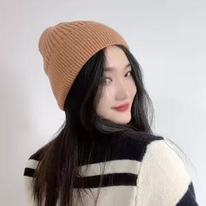 여자 캐주얼 니트비니 데일리 패션비니 모자 브라운