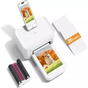 RT CP4100 4x6 포토 프린터 108매의 시트와 1 리본 안이드용 열 휴대용 즉석 사진 풀 컬러 WiFi 연결