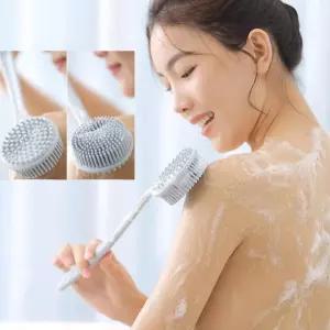 실리콘 양면 셀프 샤워 바디브러쉬 쉬 38cm 저자극 등밀이 등드름 브러 마사지