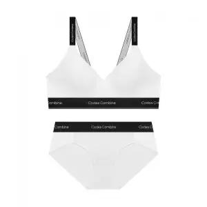 CODES COMBINE INNERWEAR 액티브업 코튼 스포츠브라 햄팬티 세트_화이트 2383633