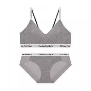 CODES COMBINE INNERWEAR 모달 플렉서블 노와이어 브라팬티세트_멜란지 2383752