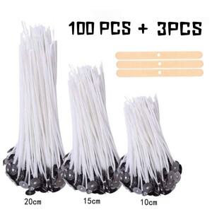 103 개/대 원래 무연 촛불 Wicks 간장 왁스 코어 짠 코튼 등유 램프 라인 나무 액세서리 양초 만들기