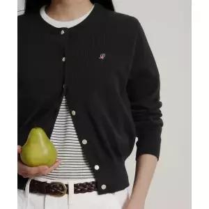 [국내백화점 매장정품] 빈폴 BEANPOLE LADIES [B. my] 코튼 긴소매 니트 가디건 카디건 - 블랙 (BF625AN225