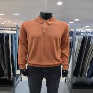 [레노마 옴므]F/W 다크오렌지 울혼방 카라넥 긴팔 니트 RGPKT07_BP_BP