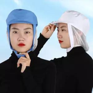찍찍이 공장망사모자 턱덮개 위생 활 주방 식당 작업용 좋은 키밍