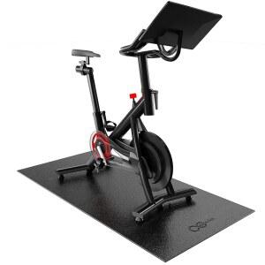 Cycleclub 자전거 매트는 펠로톤 자전거, 일립티컬, 러닝머신 매트와 호환되며, 두께 6mm, 실내 고정식 스핀 바이크 트레이너 패드 아래에 사용할 수 있는 체육관 장비용 하드우드 바닥 카펫 보호 커버입니다