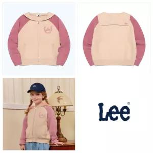[백화점 홈쇼핑 정품] Lee 키즈 카라 루즈핏 세미크롭 니트 집업 가디건 LK2403CD70