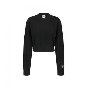 AMARDEW CABLE CROP LABEL KNIT_BLACK 2384476