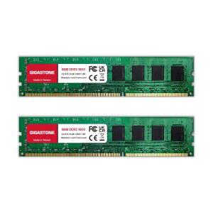 DDR3 RAM GIGASTONE RAM 16GB (2X8GB) DDR3 DDR3-1600MHZ PC3-12800 CL11 1.5V UDIMM 240핀 언버퍼드 NON ECC PC 컴퓨터 데스크톱 메모리 모듈 업그레이드 키트 (데스크톱 전용)
