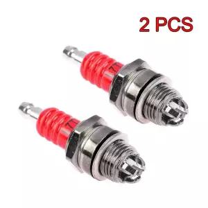 2PCS 3면 폴 스파크 플러그 L7TJC 전기톱 브러시 커터용 정원 기계 잔디 깎는 기계 도구 액세서리