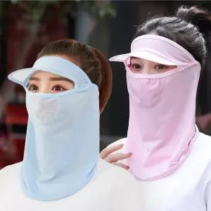 자외선 햇빛 차단 선캡 얼굴 가리개 쿨 마스크