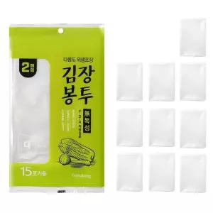 두꺼운 국산 투명비닐 김장봉투 대형 개별포장 10매