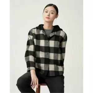 비비올리비아 VVOLIVIA 니트 후드 체크 점퍼_VVCCLXW9481 2387289