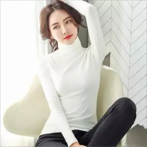 여성 기모안감 겨울 목폴라 티셔츠 이너티 터틀넥 3색
