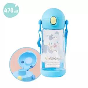 OH 크로스끈 트라이탄 투명 물병 470ML 산리오 블루 간편세척 얼음물통 안새는물병