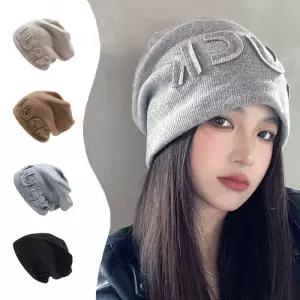 니트비니 LUCK레터링 패션비니 가을겨울비니 여자비니
