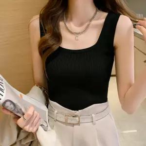 스퀘어넥 여자 기본 나시