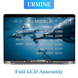 맥북 호환 프로 에어 A1990 A1708 A2338 A2289 A2251 A2159 A1932 A2941 A3114 A2681 A2485용 LCD 스크린