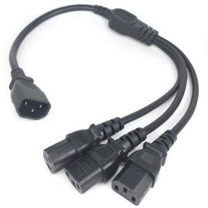 IEC 320 C14 수 플러그 - 3XC13 암 Y형 분배기 전원 코드  3 x C13  250V/10A C