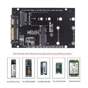 M.2 NGFF Msata SSD-SATA 3.0 2.5 어댑터 PCI SSD 변환기 라이저 카드(PC 노트북용) MAX 6Gps 카드 추가