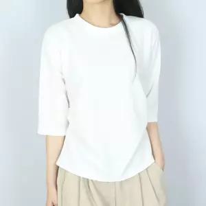 파라노말샵 4색 고슬 무지 라운드 셔링 7부 티셔츠 1440714