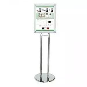 포스터 자석액자 스탠드(APS-1100CP) A2 크롬 백색펄판넬/스탠드/아크릴/알림판/거치대/파티션/꽂이