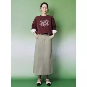 The AtG 26FW 커브드 데님 스커트 +스웨이드 벨트 1437683