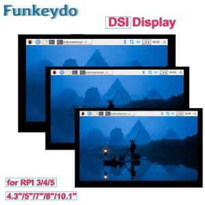 DSI 디스플레이 4.3인치/5인치/7인치 MIPI 인터페이스 라스베리 파이 5/4B/3B+용 800X480 픽셀 IPS 용량성