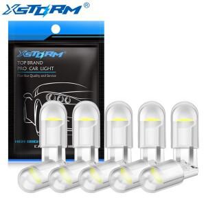 10Pcs T10 W5W LED 전구 168 194 자동차 인테리어 돔 조명 웨지 주차 번호판 램프 12V 흰색 빨간색 노란색