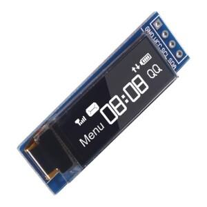 아두이노호환용 OLED 디스플레이 모듈  I2C SSD1306 화이트  블루 스크린 드라이버  DC 3.3V ~ 5V  0.91 인
