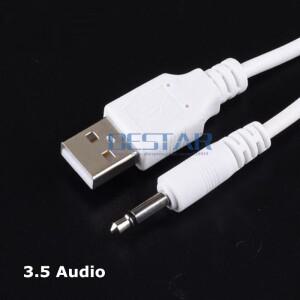 1m USB 잭 Aux 3.5mm 모노 오디오 케이블 2.0 - 2A 충전 전원 3FT