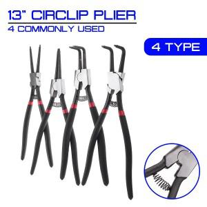 13 인치 곡선 팁 플라이어 Circliper 스냅 링 내부/외부/직선/구부러진 옵션 핸드 툴 전기 기사 압착 도구
