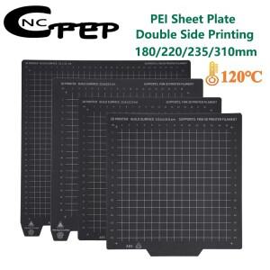 양면 프린팅 PEI 시트 스프링 스틸 베이스 플레이트 3D 프린터 부품 Voron Ender 3 CR10 크기 180-310 용