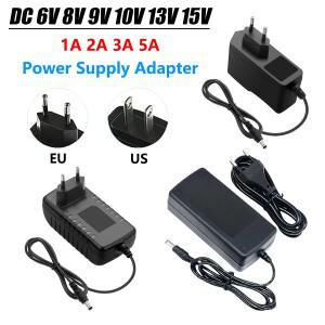 DC 6V 8V 9V 10V 13V 15V 전원 어댑터 조명 변압기 AC 220 110 V에서 6 8 9 볼트로 라우터 LED 스트립용