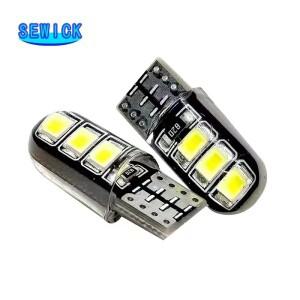 100Pcs  T10 실리콘 케이스 6 SMD LED 자동차 독서 돔 조명 W5W 웨지 턴 사이드 램프 주차 전구 12V