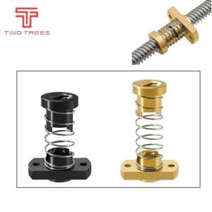 T8 백래시 방지 리드 스크류 8MM 황동/POM 너트 업그레이드 Ender 3 CR-10 Tornado Clone 3D 프린터 스프링