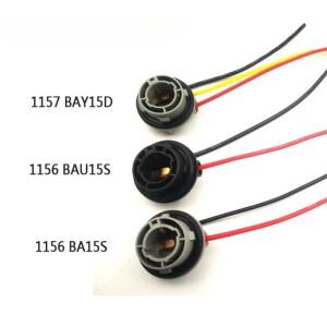 방향 지시등 헤드라이트용 어댑터 베이스 소켓 커넥터, 2X 1156 BA15S BAY15D 램프 거치대 전구, PY21W