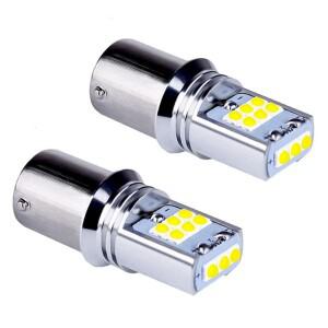 2pcs 1156 ba15s 7506 p21w r10w r5w 슈퍼 밝은 1800lm led 자동차 차례 신호 브레이크 전구 후면 안개 램